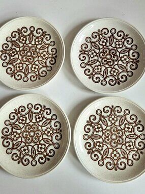 4 Vintage 1970’s Biltons Celtic Rose Ironstone Staffordshire Dinner Plates.